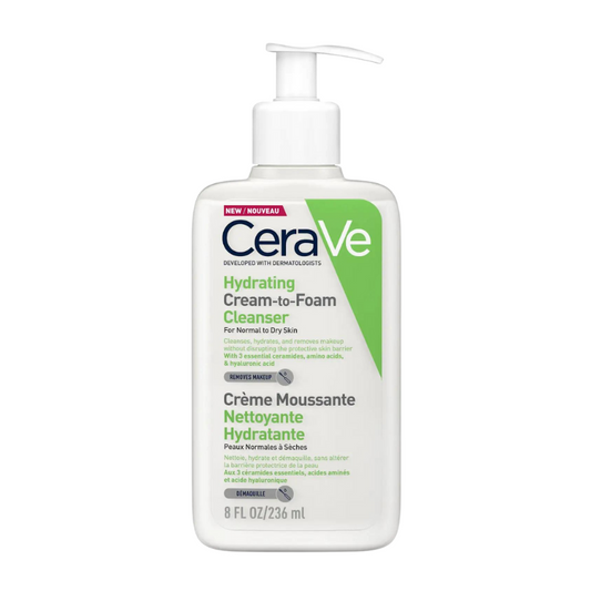 CeraVe Hydrating Cream-to-Foam Cleanser for Normal to Dry Skin 236ml