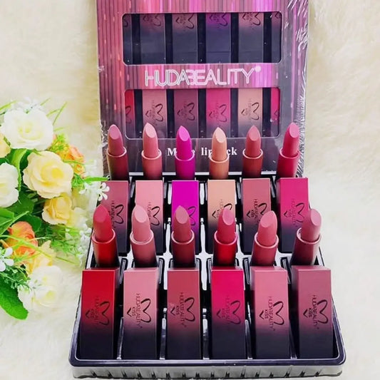 Huda Beauty Matte Lipstick Set (12 Pcs)